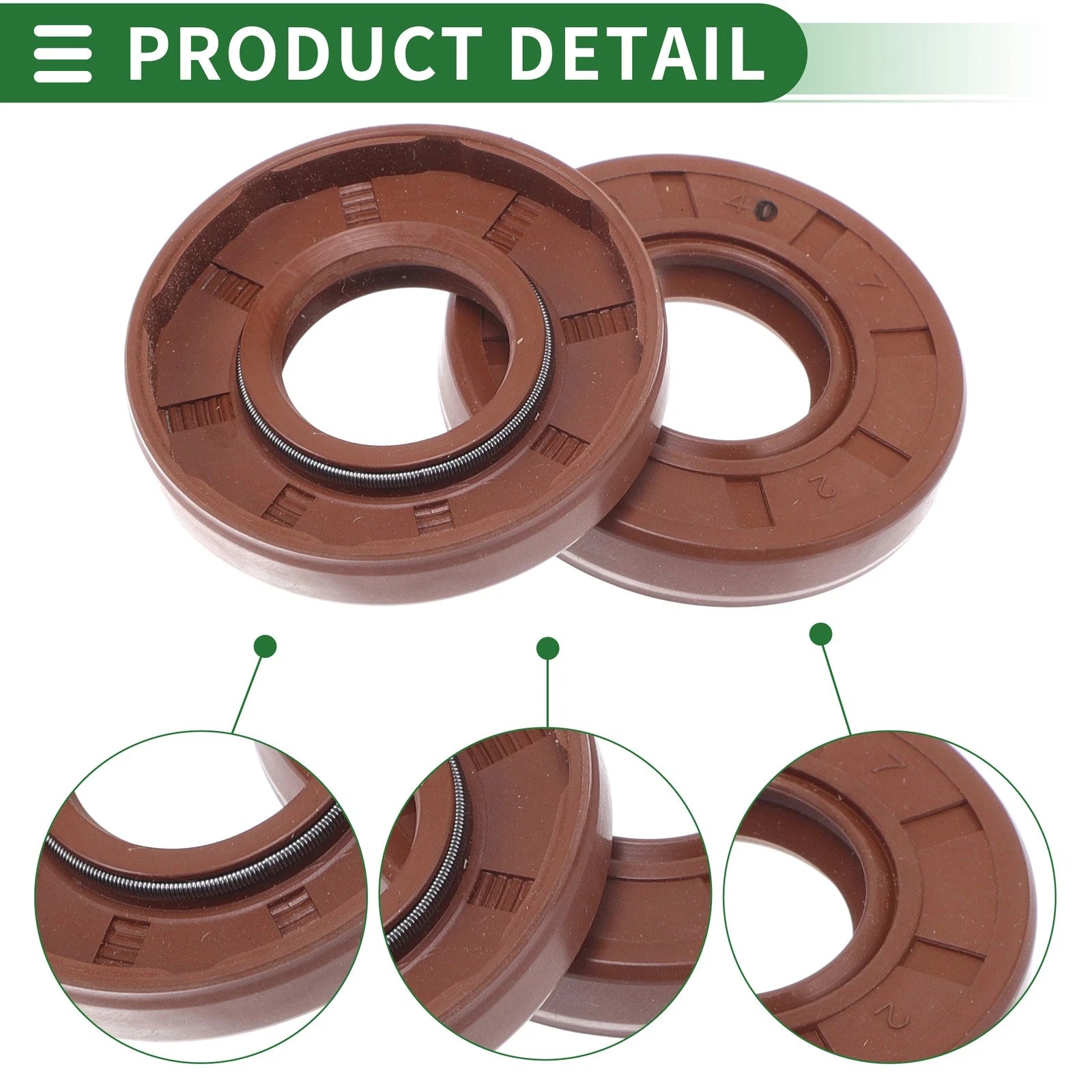 Set of 5 Oil Seal Rotary Shaft Seal FKM Rubber 19x40x7mm