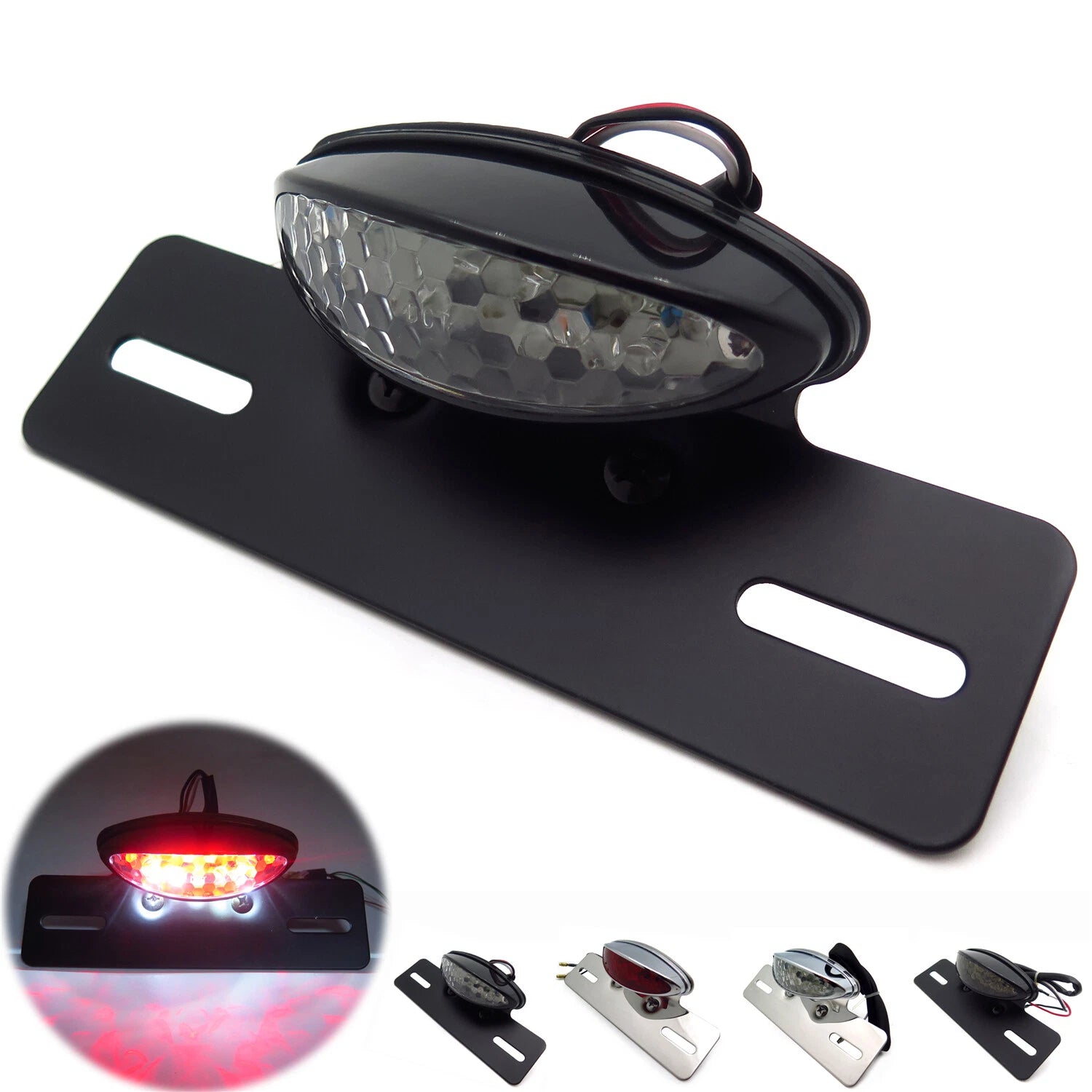 Custom Motorcycle Brake License Plate Tail Light with Turn Signal for