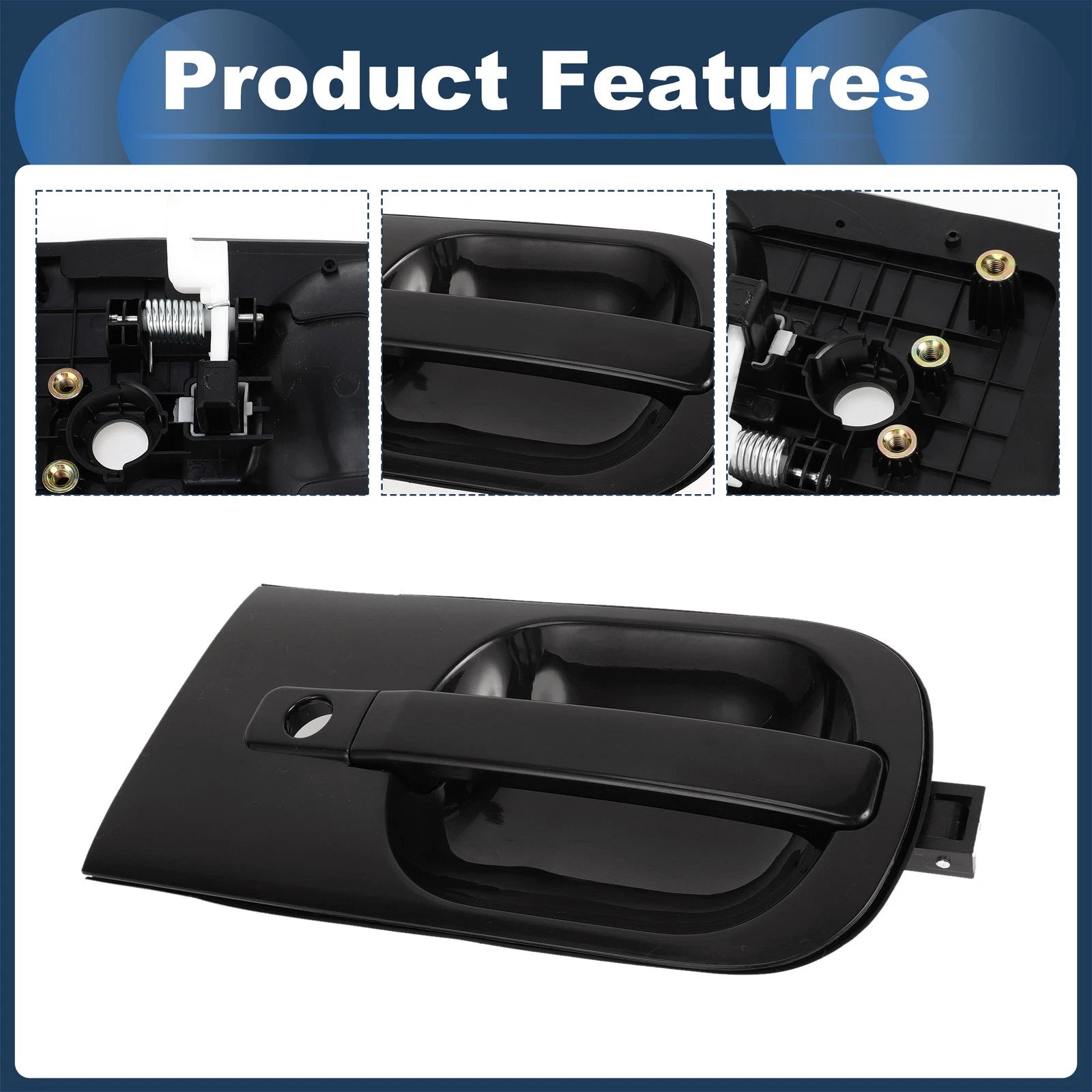 Front Left Door Handle for Hyundai H1 Starex (2007–2009) - Black