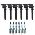 Set of 6 Ignition Coils & NGK G-Power Spark Plugs for Ford Escape, Tribute (2001–2008)