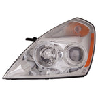 Driver Side Halogen Head Light Assembly w/Fluted Lens w/Clear Ring Corner Lamp