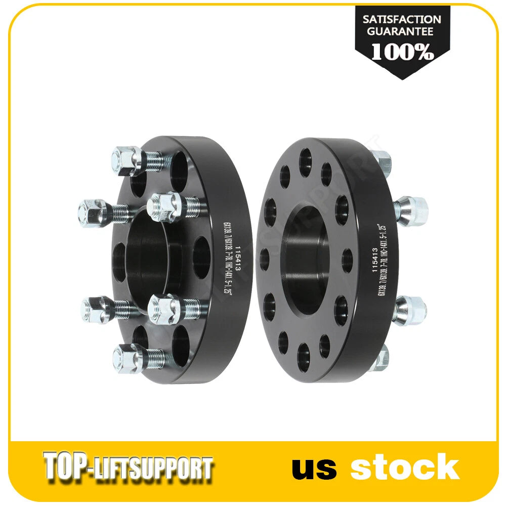 2X 1.25" Wheel Spacers for Chevy Silverado 1500, GMC Sierra