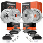 Drilled Brake Rotors & Ceramic Pads for Nissan Rogue (2008–2013)