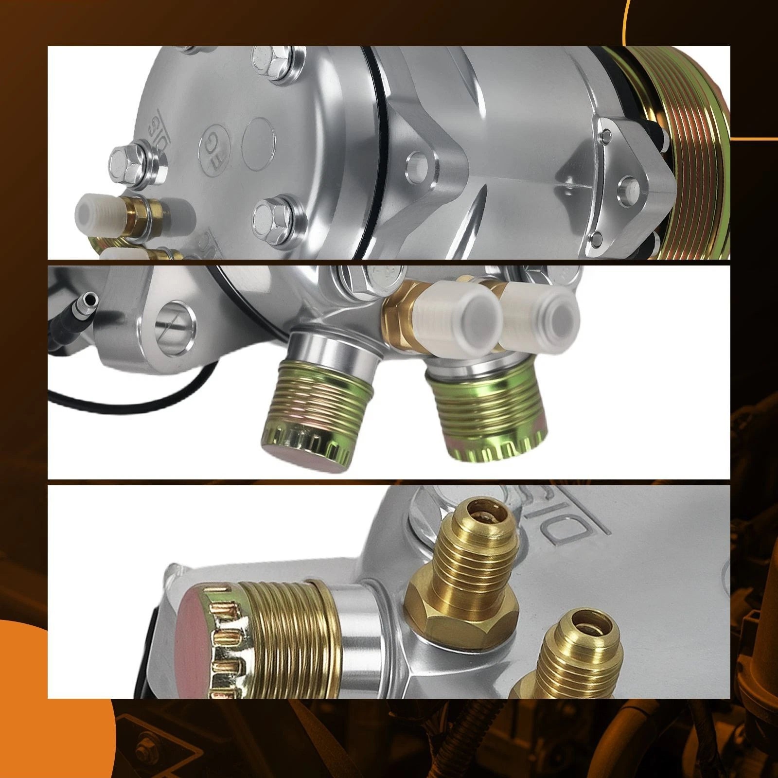 A/C Compressor with 6PK Clutch for Sanden 508 5H14 (R134A)