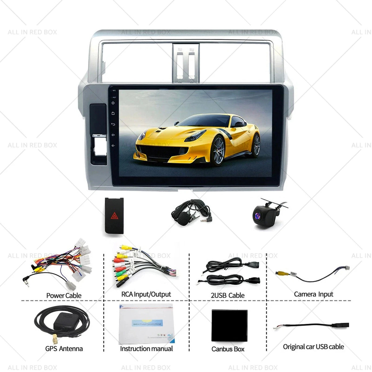 10'' Head Unit for Toyota Prado (2014–2017) - Android 13, 4GB+64GB, GPS Navi