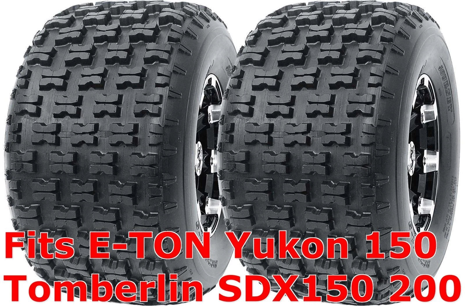 Set of 2 WANDA Sport ATV Tires 22x10-10 for E-TON Yukon 150, Tomberlin SDX150
