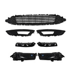 Front Bumper Cover with Grille for Ford Focus (2015-2018) Chrome Black