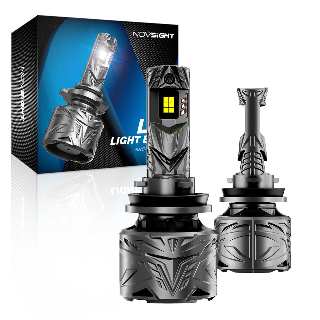 2X NOVSIGHT 9007 HB5 LED Headlight Bulbs for Hi/Lo Beam (50000LM, 6500K)
