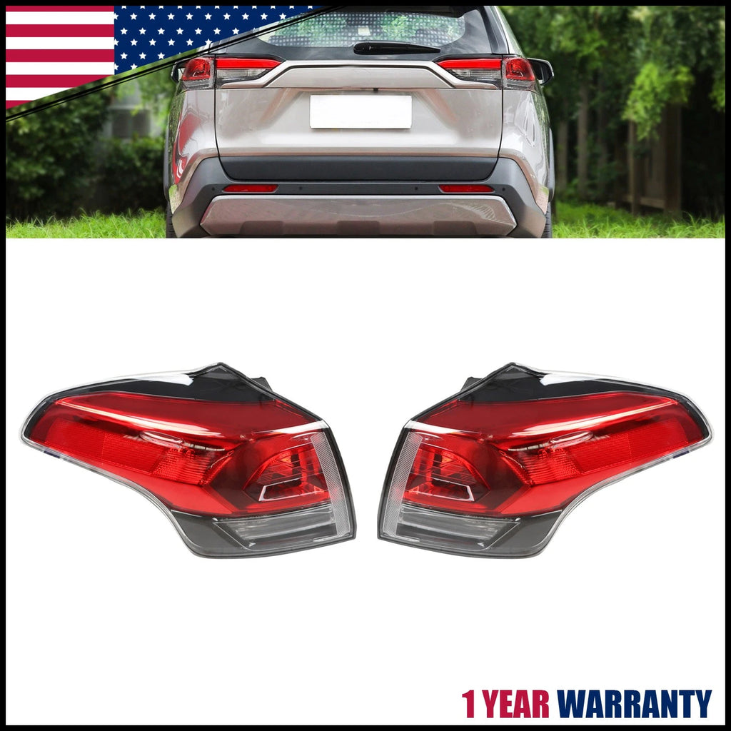 Rear Outer Tail Lights for Toyota RAV4 (2016–2018) Left & Right Halogen