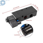 5 Way 110V AC Solenoid Valve for Double Acting Air Cylinder (NPT)