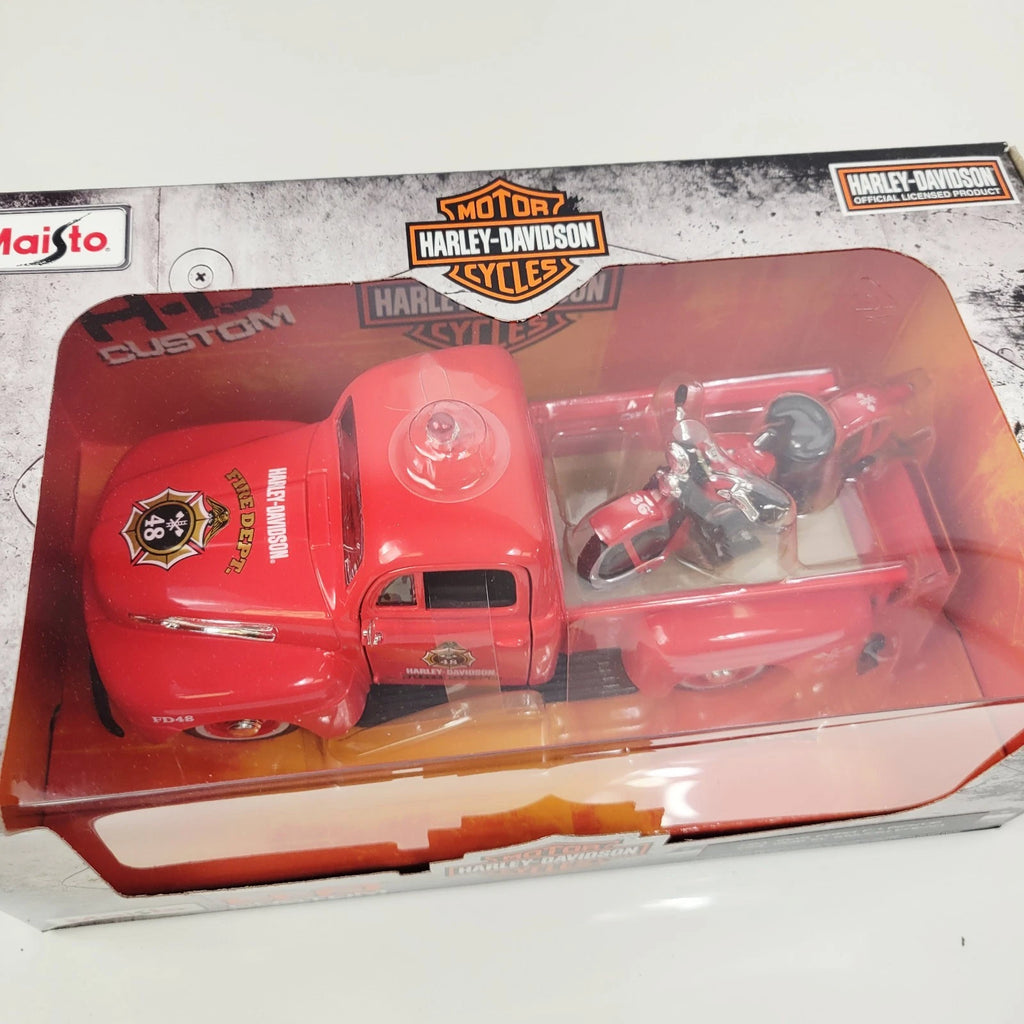 1/24 Diecast Model for Harley-Davidson 1948 & Ford 1936 El Knucklehead