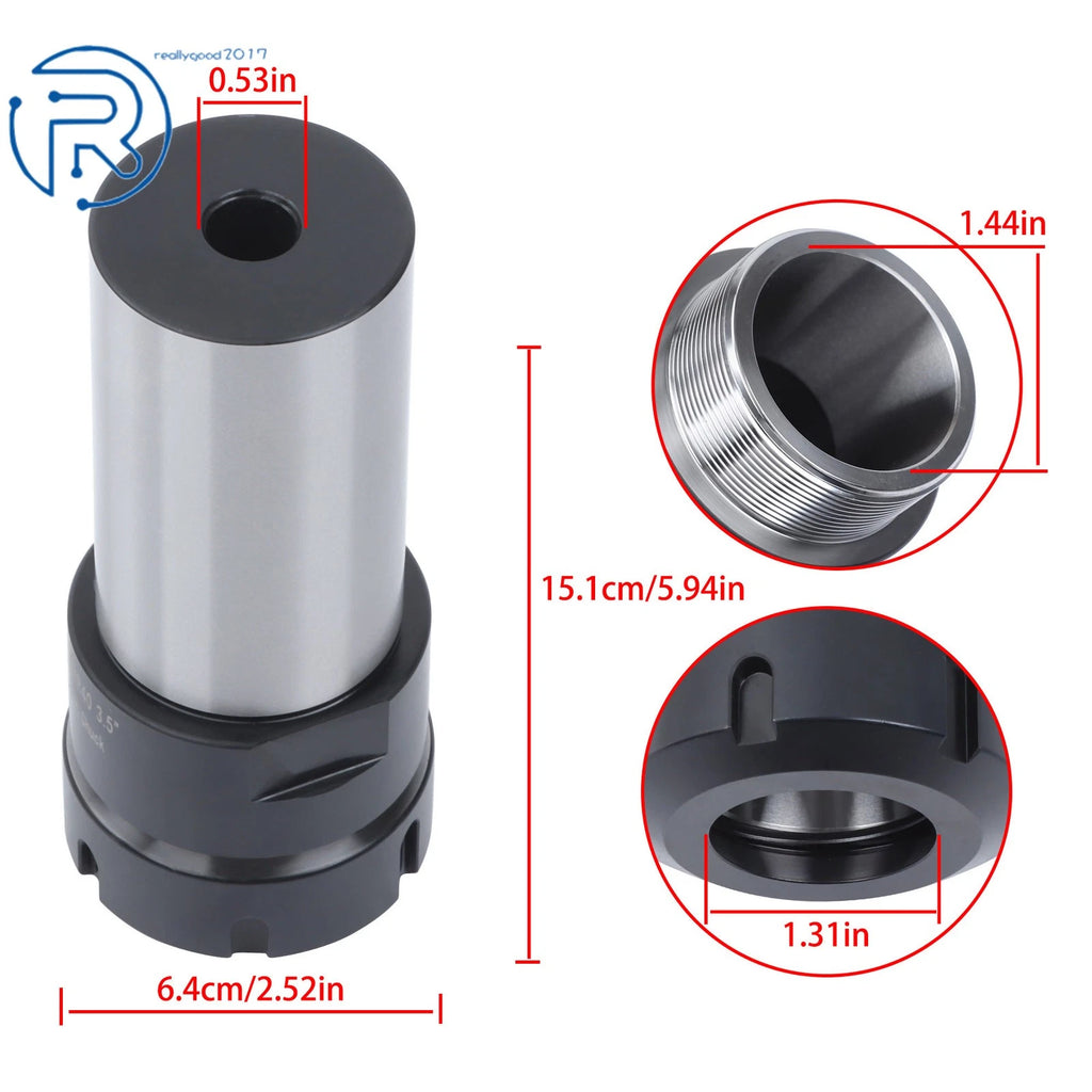 ER40 Collet Chuck Tool Holder for CNC Center (3.5" Gage Length, 2" Shank)