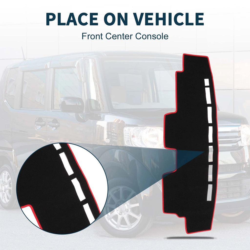 Dashboard Cover Mat for Honda N-VAN JJ1 JJ2 (2018–Present) Black Red