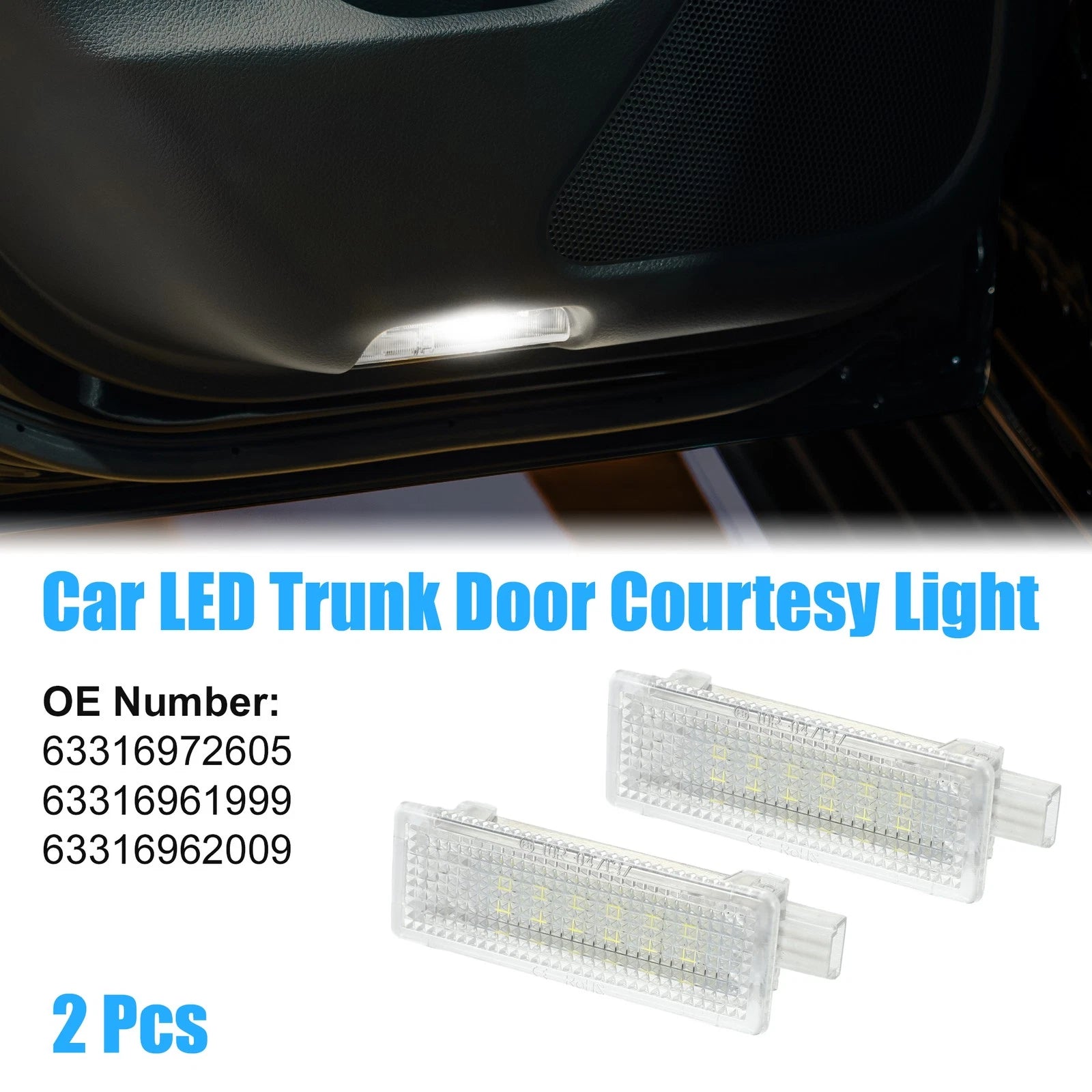 2pcs Trunk Light Courtesy Footwell Boot Lamp for BMW X3 (2011–2017), X5 (2007–2013) 716058753910