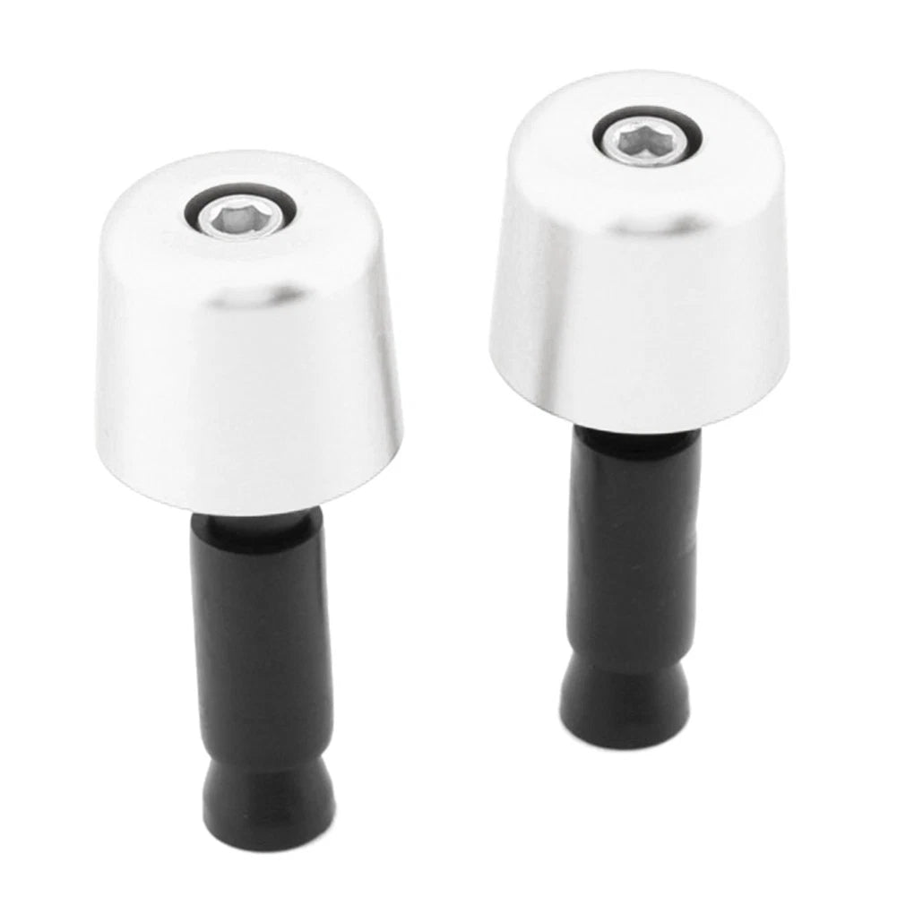 Handlebar Grips for Universal Motorcycle (1in/25.4mm) - Silver