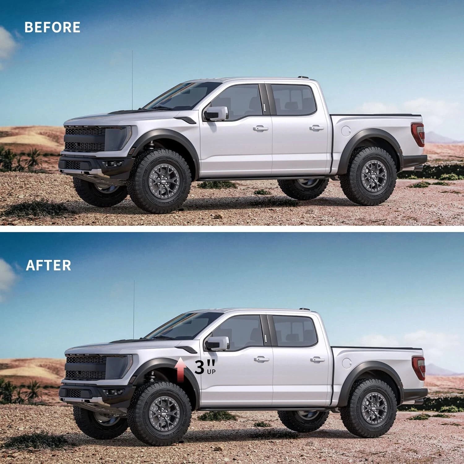 3" Front Leveling Lift Kit for Ford F150 (2004–2023) 2/4WD