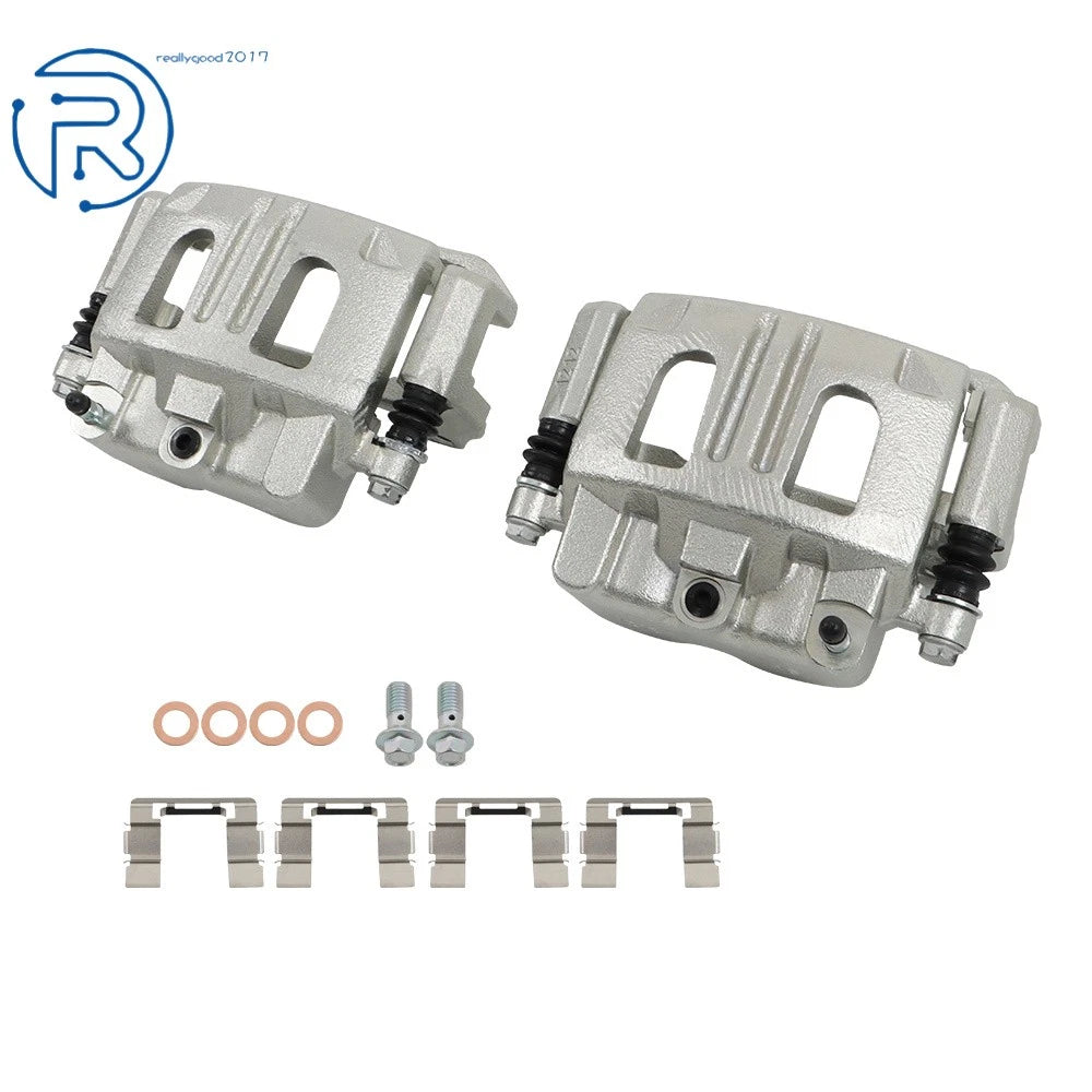 2X Front LH & RH Brake Calipers w/ Bracket for Saturn Pontiac Chevrolet (2004–2007)