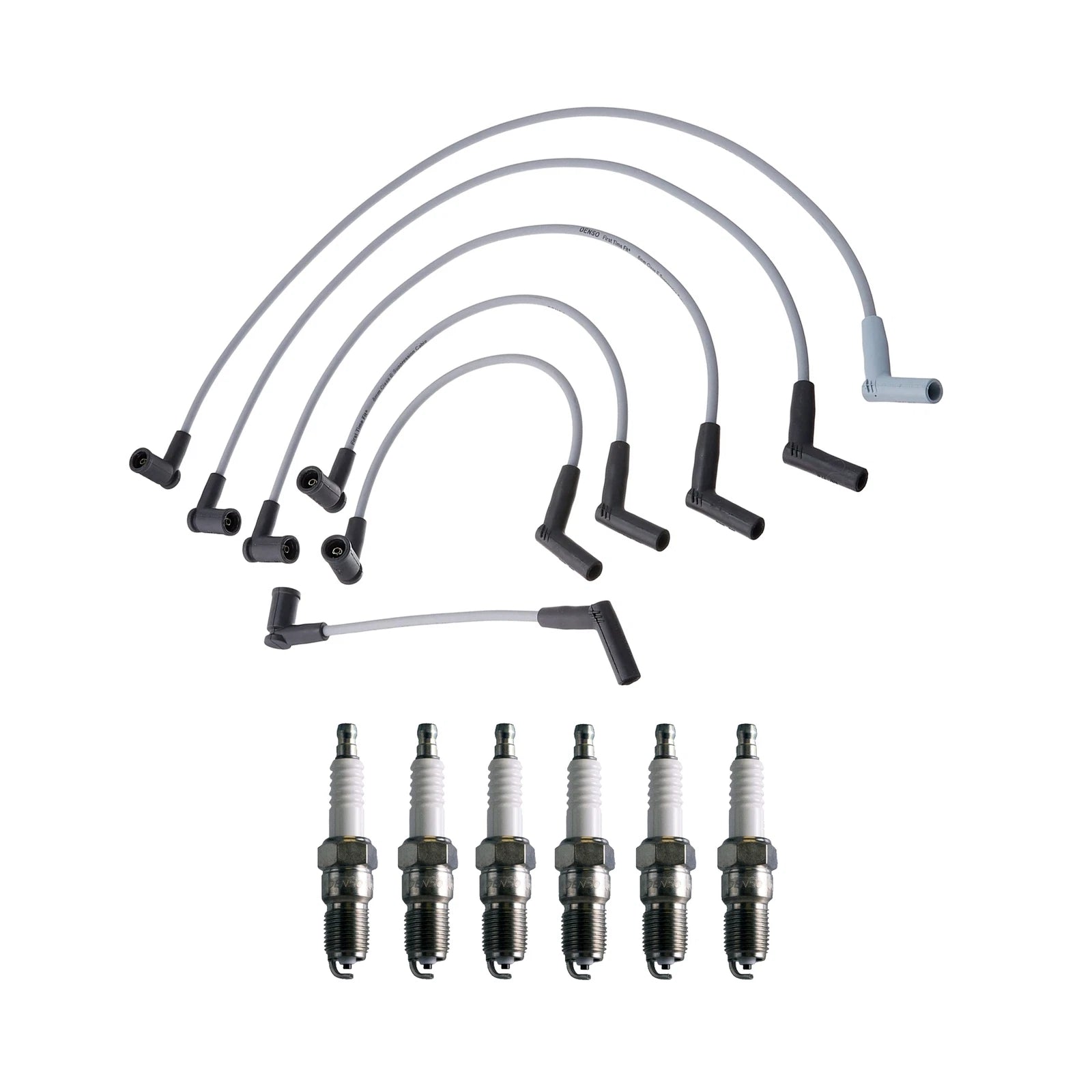 Denso Wire Set & 6 U-Groove Spark Plugs for Ford Mercury 3.0L V6