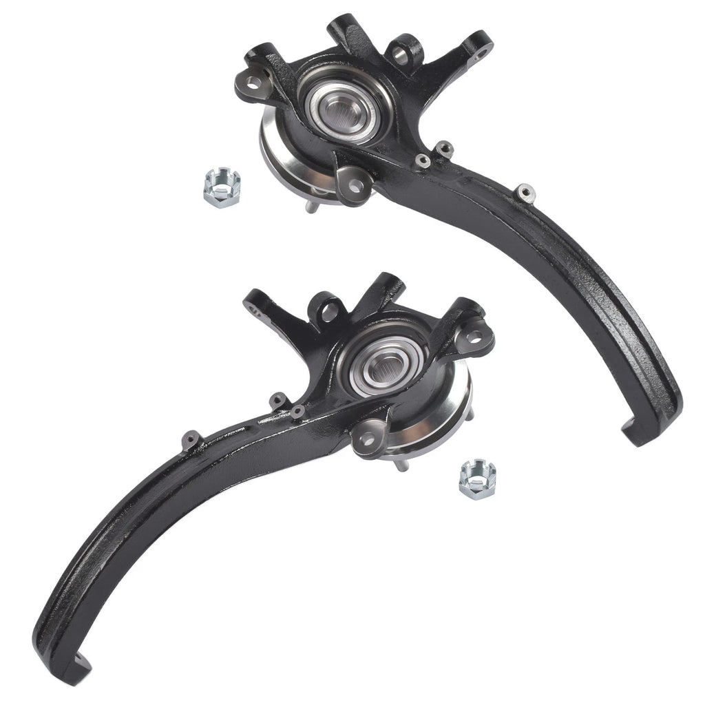 2X Front Steering Knuckle & Hub Bearing Assembly for Hyundai Sonata, Optima (2002-2005)