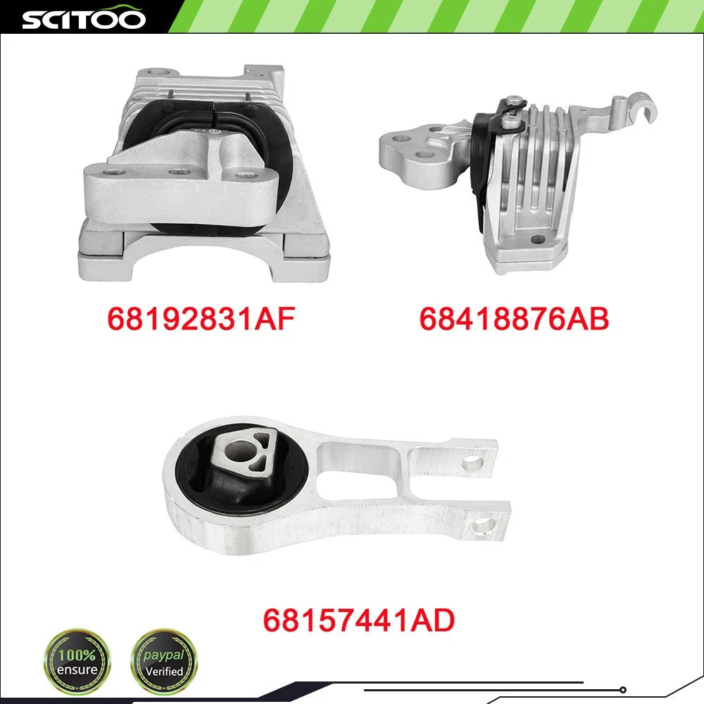 Engine Motor & Trans Mounts Set for Chrysler 200 Limited Sedan (2015–2017) A5844 A5825