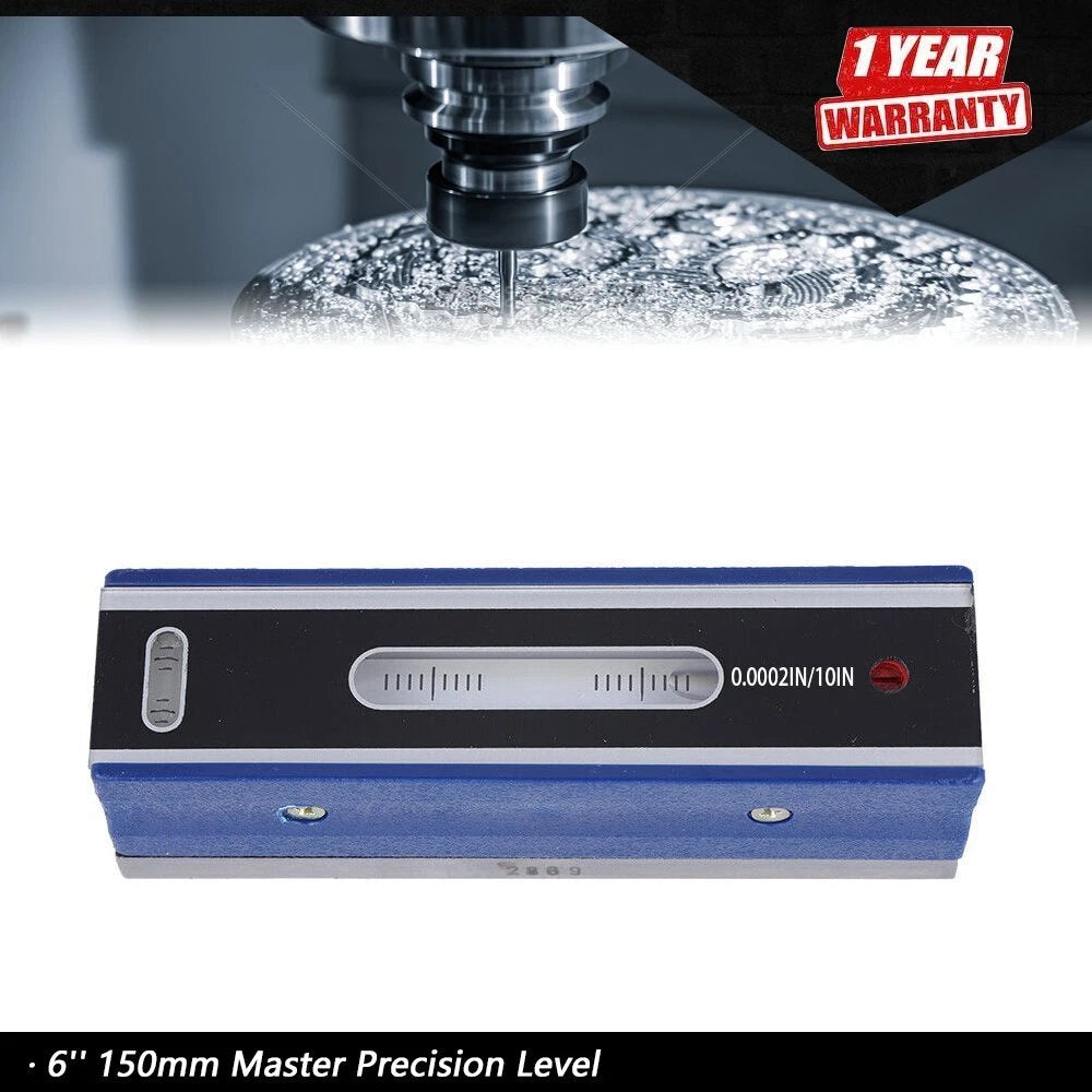 6" Precision Machinist Level for Heavy Duty Use (0.0002'' Accuracy)