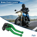 Adjustable Short Brake Clutch Levers for Suzuki GSXR750 (2004–2005) Green 1 Pair