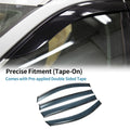 Set of 4 Window Deflectors for Toyota Sienna (2021–2024) Black Vent Visor