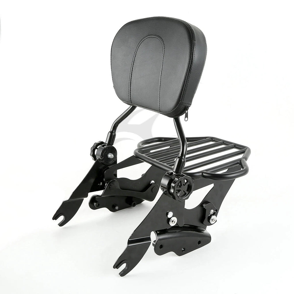 Backrest Pad Sissy Bar Rack for Harley Touring (2009–2013)