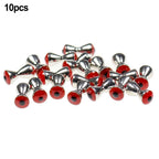 10pcs Dumbbell Fly Bait Eyes for Fishing (3.2mm, 4.0mm, 4.8mm)