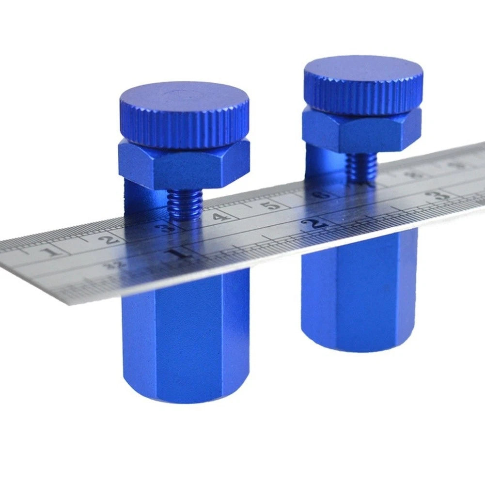 Set of 4 Tall Stair Gauges for Framing Square (Compatible) - Black Blue Design