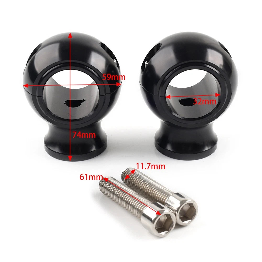 2X 1.25'' Fat Handlebar Risers Clamp for Harley Touring Road King Dyna Fat Boy