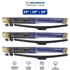 Set of 3 Michelin Endurance XT Beam Wiper Blades for Ford (1993–1997)