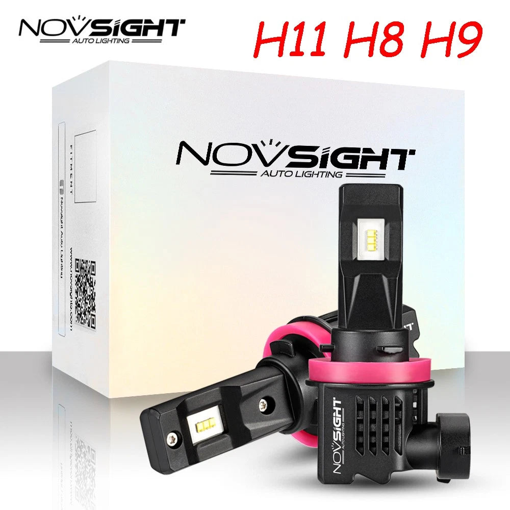 2X H11 LED Headlight Bulbs for NOVSIGHT (10000LM, 6000K)