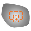 Heated Passenger Right Side Mirror Glass for Outlander Sport