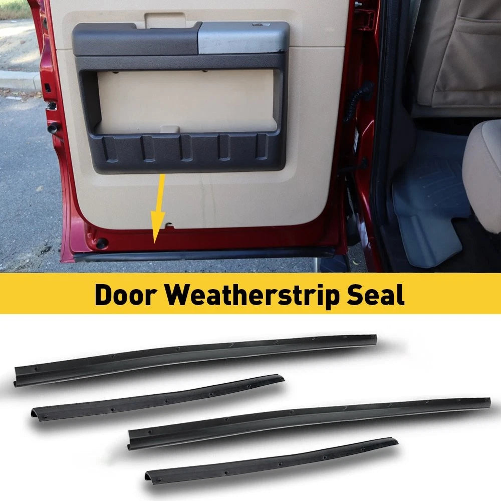 2X Front Door Lower Weatherstrip for Ford F250 F350 F450 Super Duty (1999–2016)