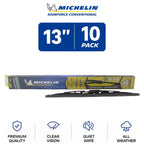 Set of 10 Michelin RainForce Wiper Blades 13" for All Vehicles