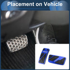Set of 2 Automatic Foot Accelerator Pedal Covers for Ford Ranger (2024) Blue