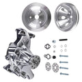 Water Pump & 2 Groove Crankshaft Pulley Kit for Chevy 327 350 383 400 265 283 (1960–1986)