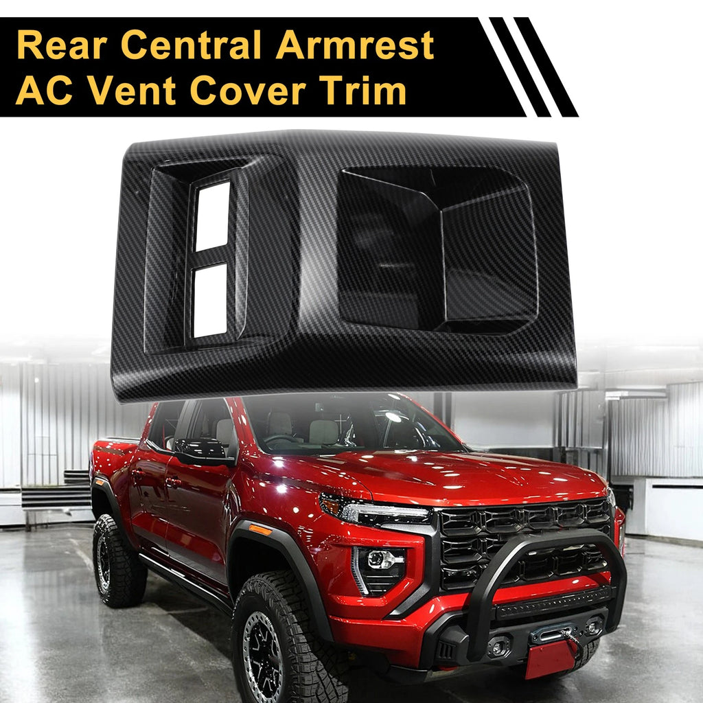 Central Armrest AC Vent Cover Trim for Chevy Colorado (2023–2024) Carbon Fiber