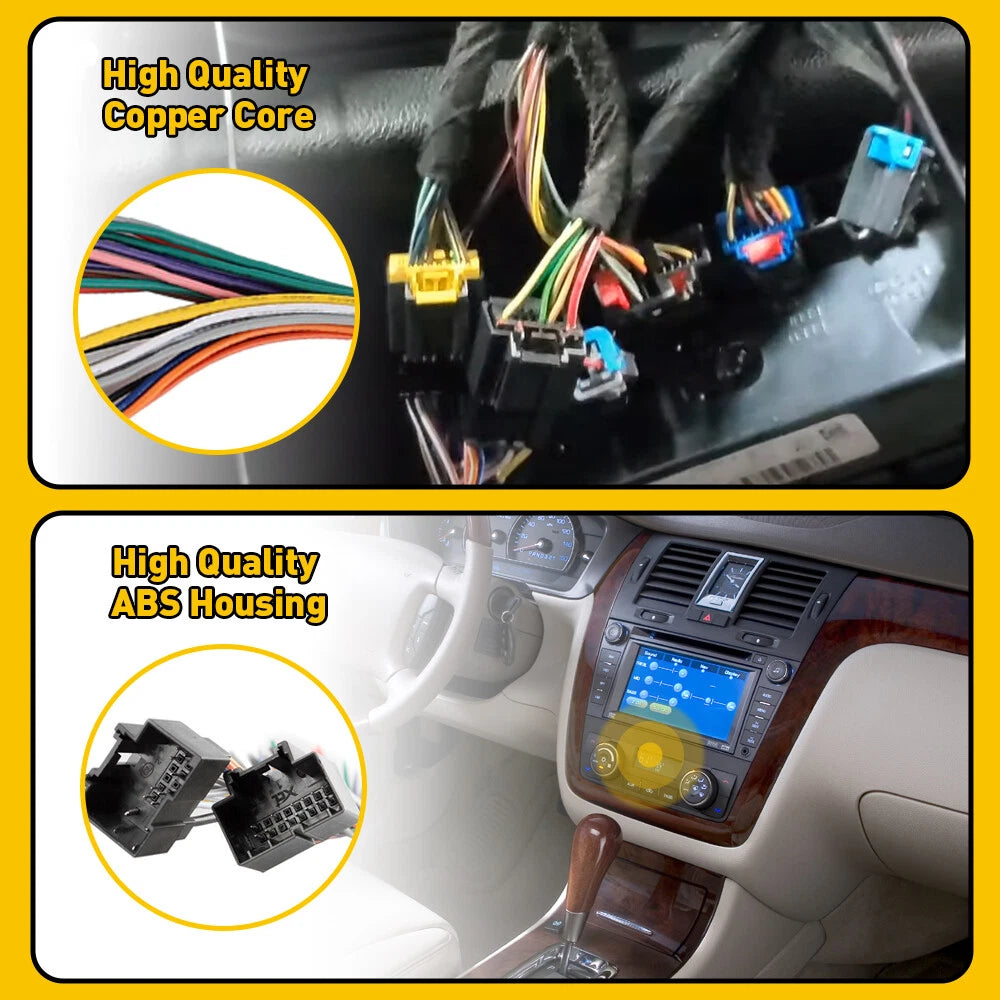 2X Radio Stereo Wiring Harness Adapter for Chevy Silverado 1500 2500 3500 (2007â2013)