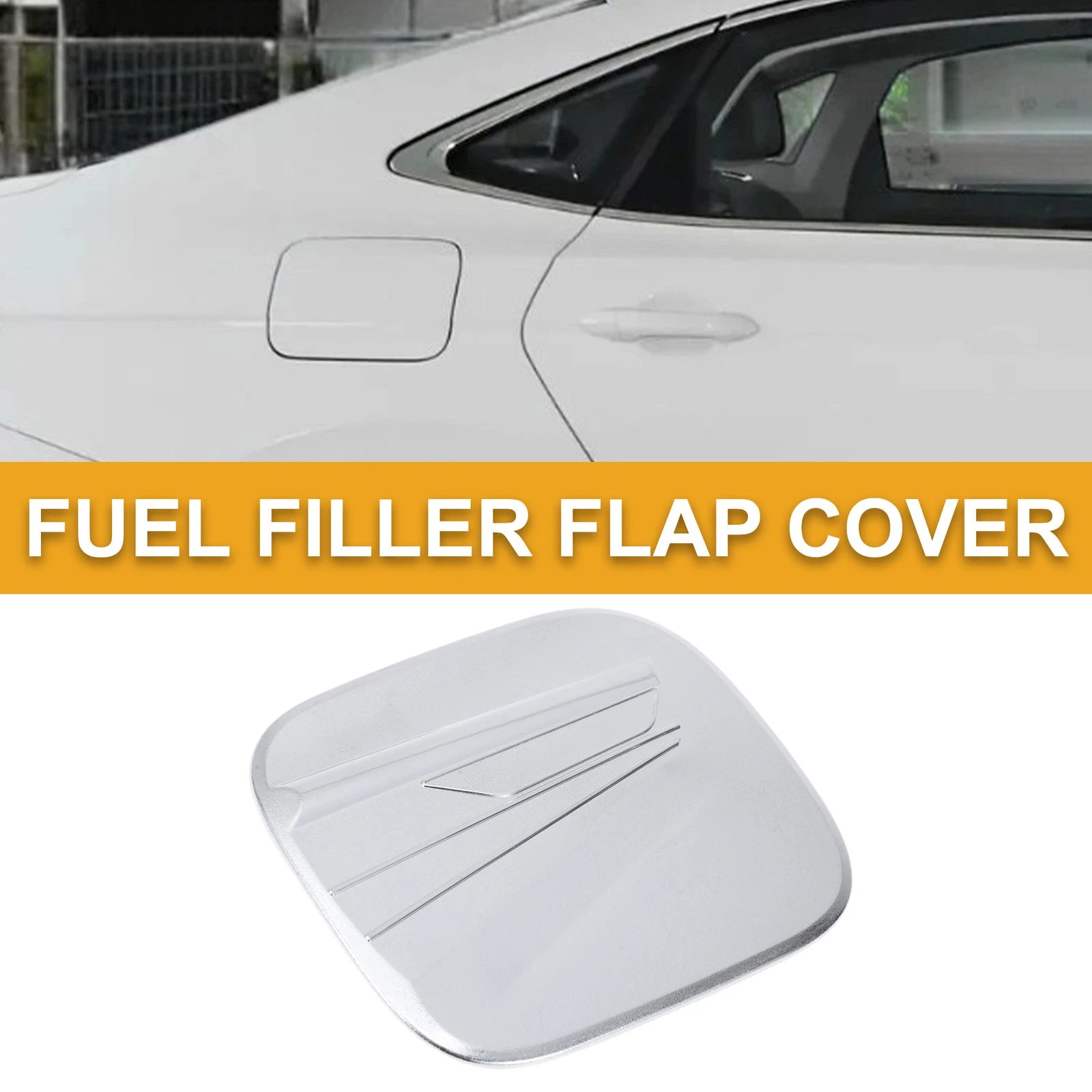 Fuel Tank Door Cap for Toyota Highlander (2022–2025) Chrome Silver Tone