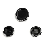 Black Fork Stem Upper Nut Bolt Covers for Harley Dyna Fat Bob FXDF (2006-2017)
