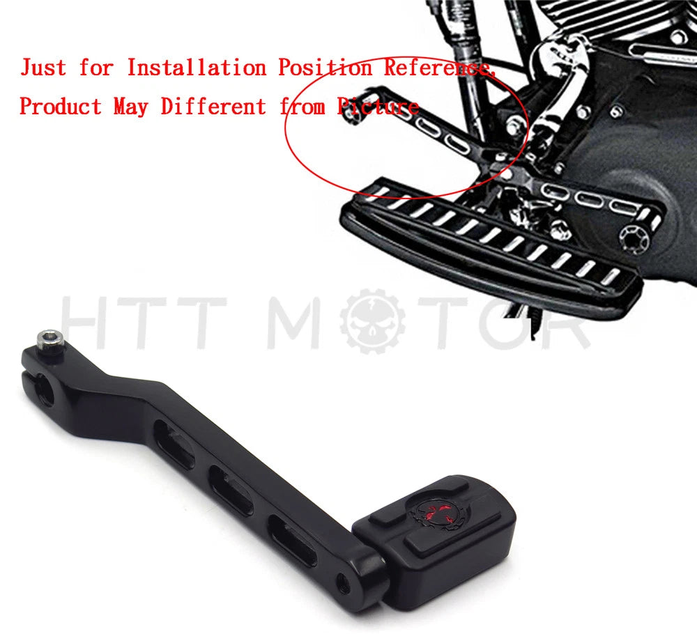 1pc Black Skull Toe Shift Lever for Harley Road King (1988–2018)