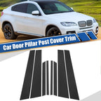 Gloss Carbon Pattern Door Window Pillar Post Cover Trim for BMW X6 (2007–2014)