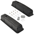 Valve Covers & 12" Oval Air Cleaner for SBC Chevy (1958–1986) Finned Tall Black