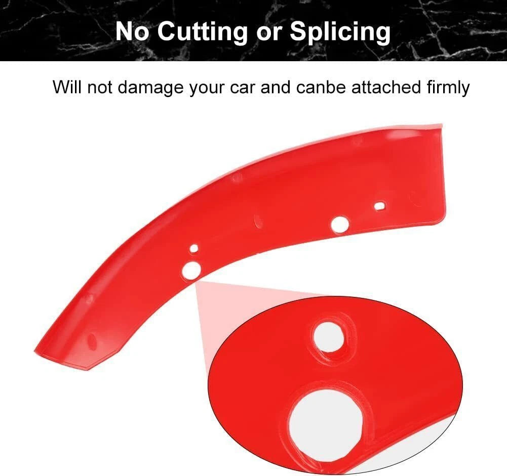2X Red Front Bumper Lip Splitter Trim for Dodge Charger SRT (2015–2022)