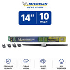 Set of 10 Michelin Rear Wiper Blades for Curved-Fit Vehicles (14")