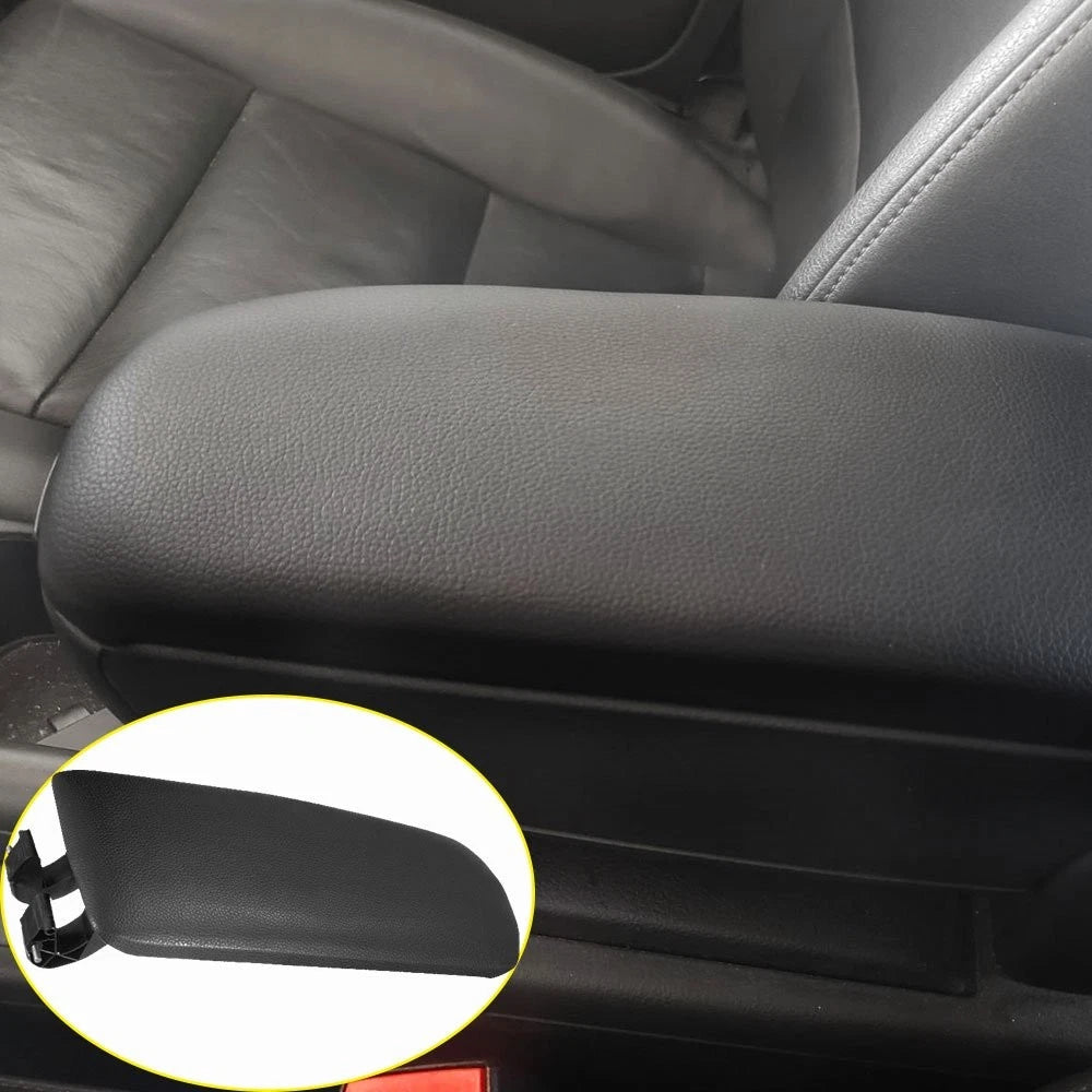 Leather Console Lid Armrest Cover for Audi A4 (2004–2008)