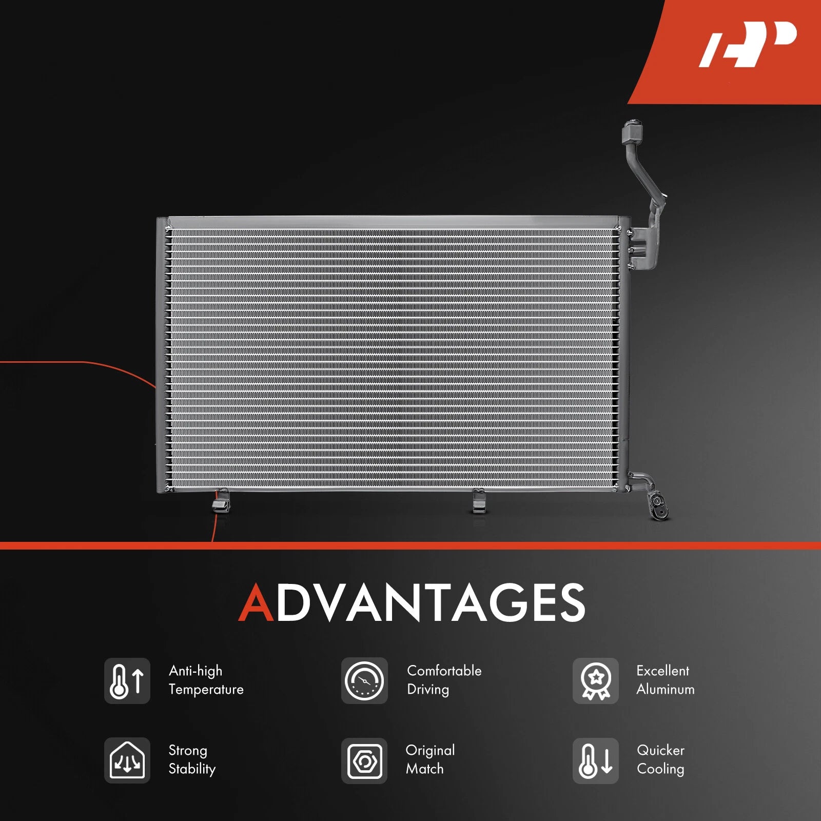 A/C Condenser with Bracket & Receiver Drier for Ford Fiesta (2014-2019)