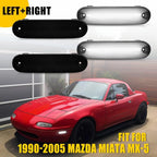4X LED Side Marker Light Smoke White for Mazda MX-5 Miata (1990–2005)